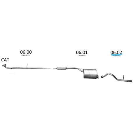EDEX 06.02 - Daihatsu Cuore kipufogó cső