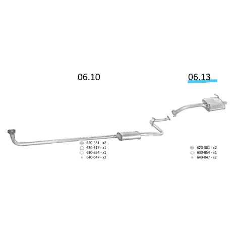 EDEX 06.13 - Daihatsu Charade kipufogó hátsó dob