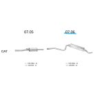 EDEX 07.06 - Fiat Cinquecento kipufogó hátsó dob