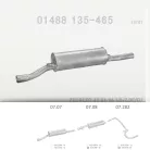 EDEX 07.07 - Kipufogó közép dob CITROEN C25D 1.9 D, 2.0 D, 2.4 D, 2.5 D (1982-1994)
