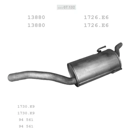 EDEX 07.132 - Kipufogó hátsó dob FIAT ULYSSE 2.0 (1994-2002)
