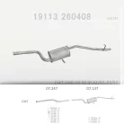 EDEX 07.137 - Kipufogó hátsó dob FIAT UNO 1.0 (1993-1994)