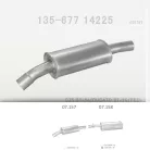 EDEX 07.157 - Kipufogó közép dob CITROEN C25D 1.9 D, 2.5 D (1987-1994)