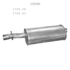 EDEX 07.158 - Kipufogó hátsó dob CITROEN C25D 1.9 D, 2.5 D (1987-1994)