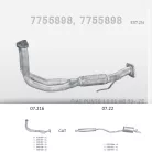 EDEX 07.216 - Kipufogó gyűjtő cső FIAT PUNTO 1.2 (1999-2006)