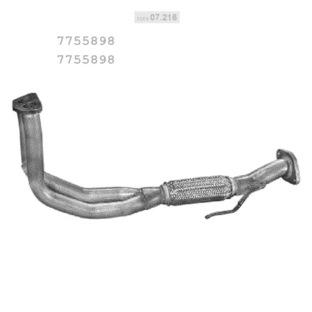 EDEX 07.216 - Kipufogó gyűjtő cső FIAT PUNTO 1.2 (1999-2006)