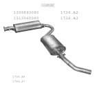 EDEX 07.23 - Kipufogó hátsó dob CITROEN JUMPER 1.9 D, 2.0, 2.5 D (1994-2002)