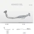 EDEX 07.289 - Kipufogó gyűjtő cső FIAT PUNTO 1.1 (1993-2001)