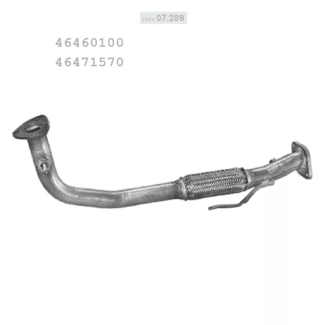 EDEX 07.289 - Kipufogó gyűjtő cső FIAT PUNTO 1.1 (1993-2001)