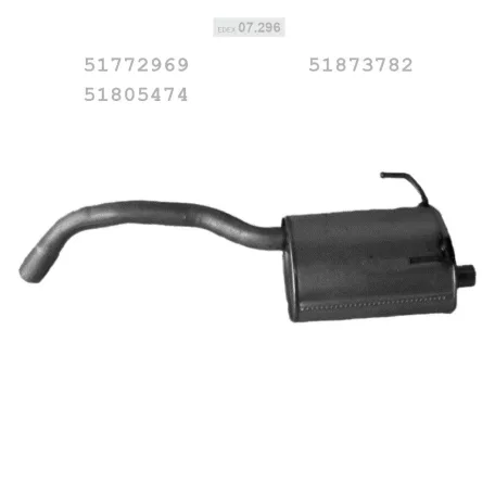 EDEX 07.296 - Kipufogó hátsó dob FIAT PANDA II 1.3 D (2005-2012)