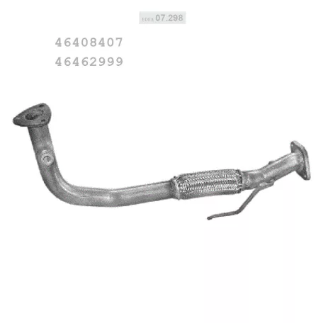 EDEX 07.298 - Kipufogó gyűjtő cső FIAT PUNTO 1.2 (1995-2010)