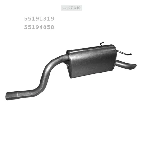 EDEX 07.310 - Kipufogó hátsó dob FIAT PUNTO 1.4 (2003-2012)