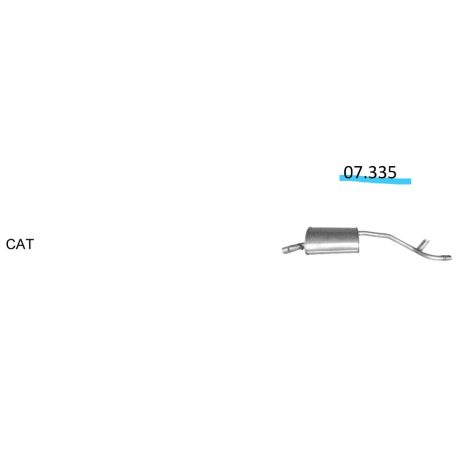EDEX 07.335 - Fiat Panda/ Lancia Y10 kipufogó hátsó dob