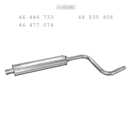 EDEX 07.402 - Kipufogó közép dob FIAT SIENNA 1.4 (1996-2001)