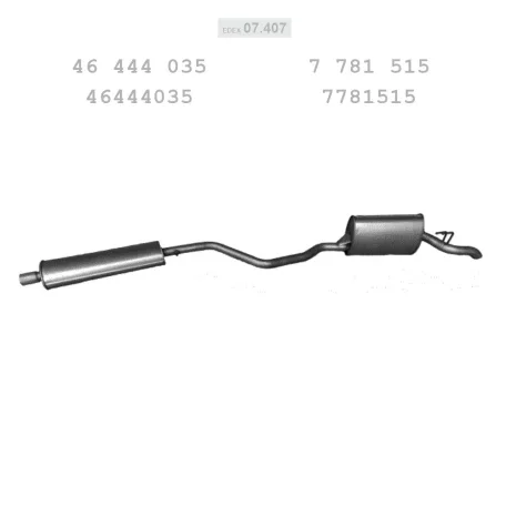 EDEX 07.407 - Kipufogó rendszer FIAT PUNTO 1.2 (1995-2001)