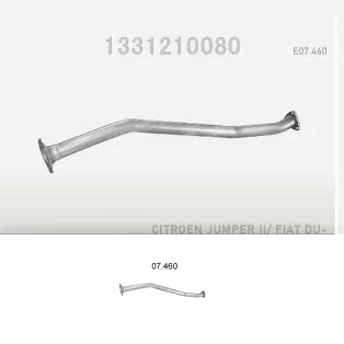   EDEX 07.460 - Kipufogó kipufogó cső CITROEN JUMPER 2.3 D, 2.8 D (2002-)