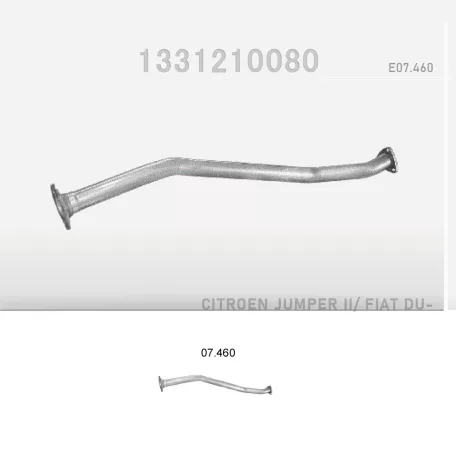 EDEX 07.460 - Kipufogó kipufogó cső CITROEN JUMPER 2.3 D, 2.8 D (2002-)