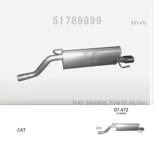   EDEX 07.472 - Kipufogó hátsó dob FIAT GRANDE PUNTO 1.9 D (2005-2008)