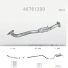 EDEX 07.511 - Kipufogó gyűjtő cső FIAT PUNTO 1.9 D (1999-2006)