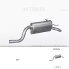 EDEX 07.515 - Kipufogó hátsó dob FIAT IDEA 1.9 D (2003-)