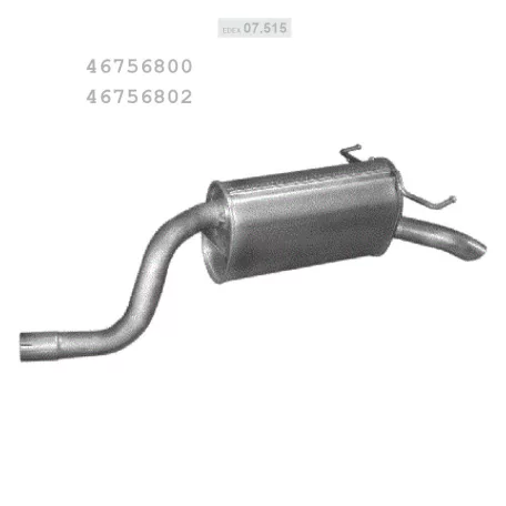 EDEX 07.515 - Kipufogó hátsó dob FIAT IDEA 1.9 D (2003-)