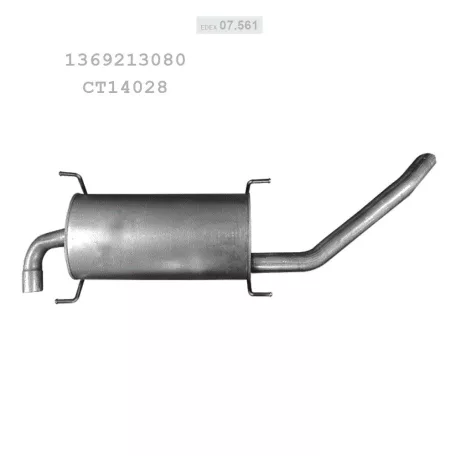 EDEX 07.561 - Kipufogó hátsó dob CITROEN JUMPER II 2.0 D, 2.2 D (2011-)