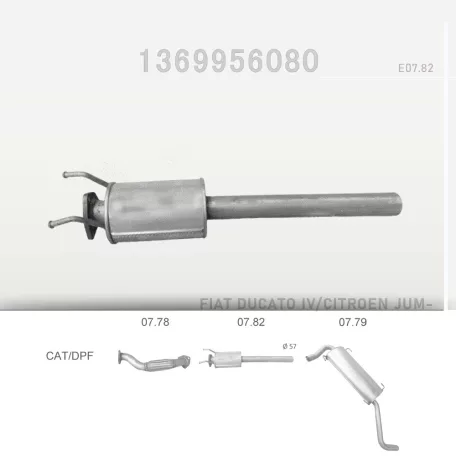 EDEX 07.82 - Kipufogó áramlás javító CITROEN JUMPER 2.2 D, 2.3 D (2006-2011)