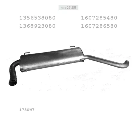 EDEX 07.86 - Kipufogó hátsó dob CITROEN JUMPER 2.3 D, 3.0 D (2006-)