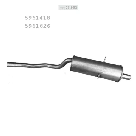 EDEX 07.953 - Kipufogó hátsó dob FIAT RITMO 1.3, 1.5 (1983-1986)