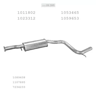   EDEX 08.395 - Kipufogó közép dob FORD MONDEO 2.5 (1994-2000)