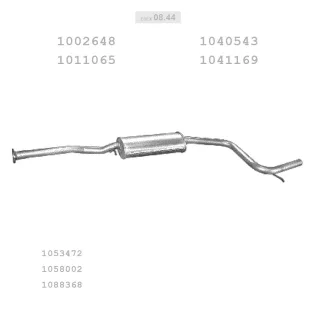   EDEX 08.44 - Kipufogó közép dob FORD MONDEO 1.6, 1.8 (1993-2015)