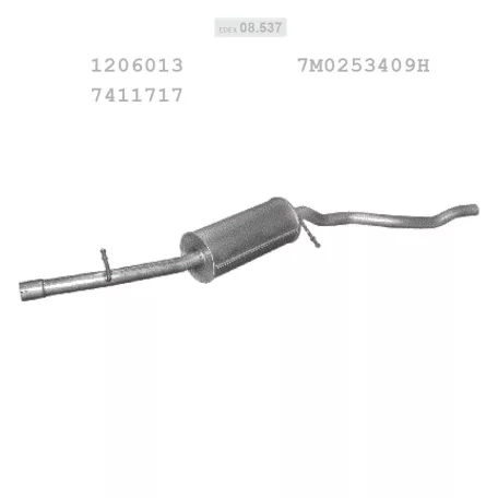 EDEX 08.537 - Kipufogó közép dob FORD GALAXY 2.0 (1994-1995)