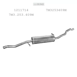   EDEX 08.543 - Kipufogó közép dob FORD GALAXY 1.9 D, 2.0 D (2000-2010)