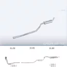 EDEX 11.01 - Kipufogó közép dob LADA 1200 1.1, 1.2, 1.3, 1.5 (1968-1992)