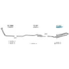 EDEX 13.02 - Mercedes W123 kipufogó hátsó dob
