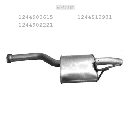 EDEX 13.121 - Kipufogó közép dob MERCEDES 300 - W124 3.0 D (1985-1993)