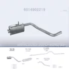 EDEX 13.15 - Kipufogó közép dob MERCEDES 207 D 2.3, 2.3 D, 3.0 D (1982-1989)