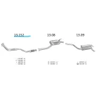 EDEX 13.152 - Mercedes 190 első kipufogó cső
