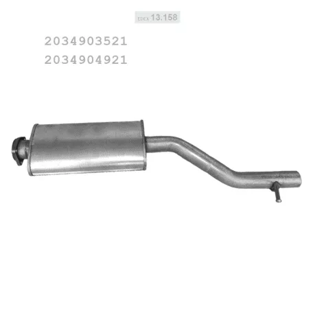 EDEX 13.158 - Kipufogó közép dob MERCEDES C180 - T203 1.8, 2.0 (2000-2007)