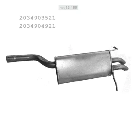EDEX 13.159 - Kipufogó hátsó dob MERCEDES C180 - T203 1.8, 2.0 (2000-2007)