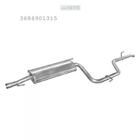 EDEX 13.172 - Kipufogó hátsó dob MERCEDES V220 108, 110, 112, 2.2 D (1999-2003)