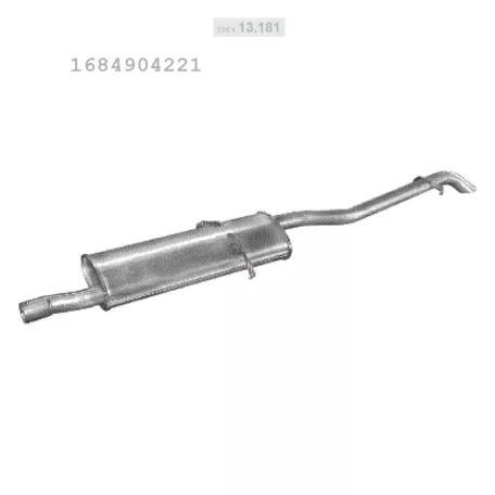 EDEX 13.181 - Kipufogó hátsó dob MERCEDES A160 - W168 1.7 D (1998-2004)