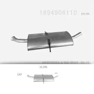   EDEX 13.195 - Kipufogó hátsó dob MERCEDES A150 - W169 1.5 (2004-2012)