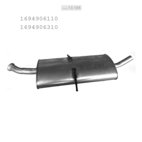 EDEX 13.195 - Kipufogó hátsó dob MERCEDES A150 - W169 1.5 (2004-2012)