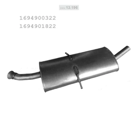EDEX 13.196 - Kipufogó közép dob MERCEDES A200 - W169 1.7, 2.0 (2004-2012)