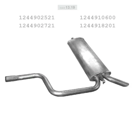 EDEX 13.19 - Kipufogó hátsó dob MERCEDES 200 - T124 2.0, 2.0 D, 2.3, 2.5 D (1985-1993)