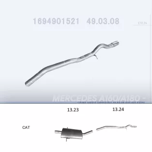   EDEX 13.24 - Kipufogó kipufogó cső MERCEDES A160 - W169 2.0 D (2004-2012)