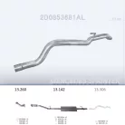 EDEX 13.306 - Kipufogó hátsó cső VW LT 2.5 D, 2.8 D (1996-2006)
