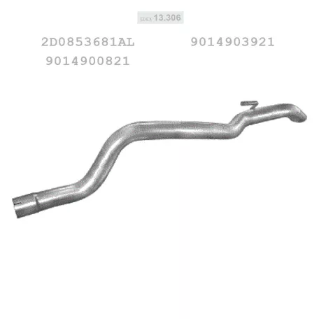 EDEX 13.306 - Kipufogó hátsó cső VW LT 2.5 D, 2.8 D (1996-2006)