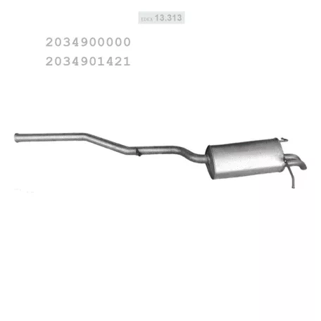 EDEX 13.313 - Kipufogó hátsó dob MERCEDES C200 - T203 2.2 D (2000-2003)